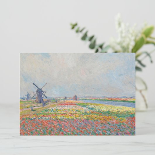 Claude Monet - Tulip Fields bei Den Haag Dankeskarte (Stehend Vorderseite)