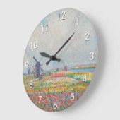 Claude Monet - Tulip Fields bei Den Haag Große Wanduhr (Winkel)