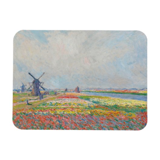 Claude Monet - Tulip Fields bei Den Haag Magnet (Horizontal)