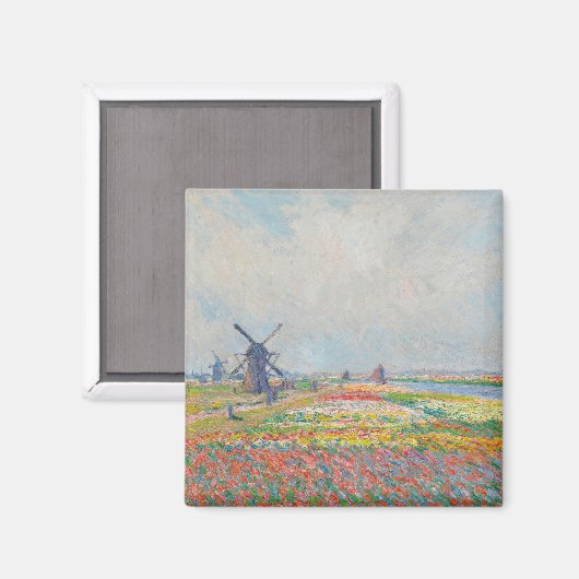 Claude Monet - Tulip Fields bei Den Haag Magnet (Vorderseite/Rückseite)