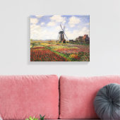Claude Monet | Tulip Fields Rijnsburg Windmill Leinwanddruck (Insitu (Wohnzimmer))