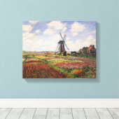 Claude Monet | Tulip Fields Rijnsburg Windmill Leinwanddruck (Insitu (Holzboden))