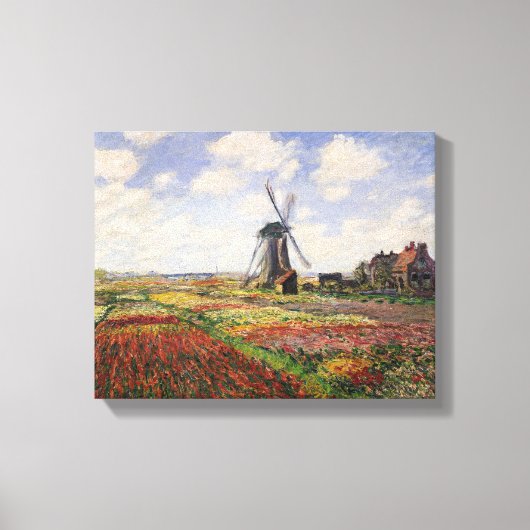Claude Monet | Tulip Fields Rijnsburg Windmill Leinwanddruck (Vorderseite)