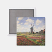 Claude Monet | Tulip Fields Rijnsburg Windmill Magnet (Vorderseite/Rückseite)