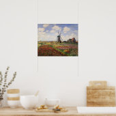Claude Monet | Tulip Fields Rijnsburg Windmill Poster (Küche)