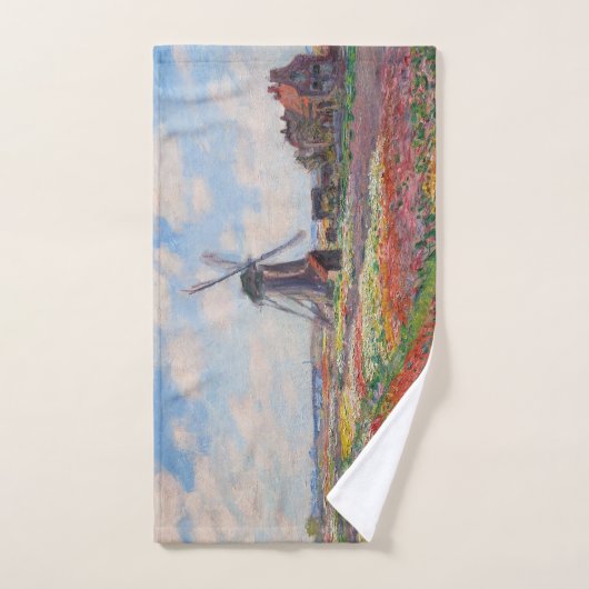 Claude Monet - Tulpenfeld in Holland Badhandtuch Set (Handtuch)