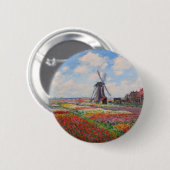 Claude Monet - Tulpenfeld in Holland Button (Vorne & Hinten)