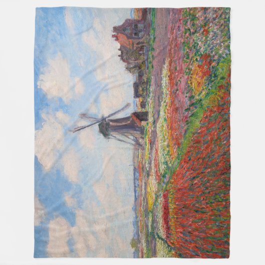 Claude Monet - Tulpenfeld in Holland Fleecedecke (Vorderseite)