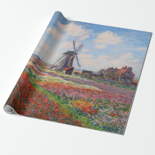 Claude Monet - Tulpenfeld in Holland Geschenkpapier (Ungerollt)