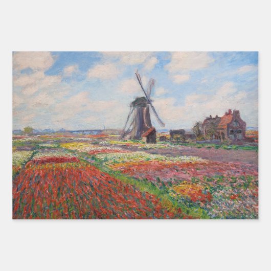 Claude Monet - Tulpenfeld in Holland Geschenkpapier Set (Vorderseite 3)