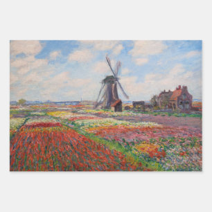 Claude Monet - Tulpenfeld in Holland Geschenkpapier Set