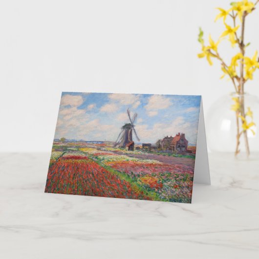Claude Monet - Tulpenfeld in Holland Karte (Gelbe Blume)
