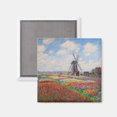 Claude Monet - Tulpenfeld in Holland Magnet (Vorderseite/Rückseite)
