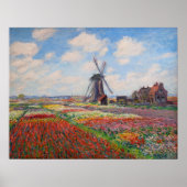 Claude Monet - Tulpenfeld in Holland Poster (Vorne)