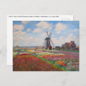 Claude Monet - Tulpenfeld in Holland Postkarte (Vorne/Hinten)