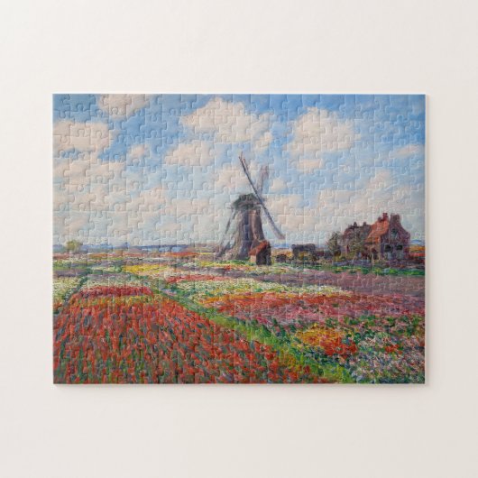Claude Monet - Tulpenfeld in Holland Puzzle (Horizontal)