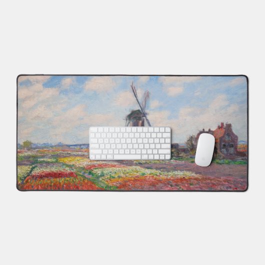 Claude Monet - Tulpenfeld in Holland Schreibtischunterlage (Tastatur & Maus)