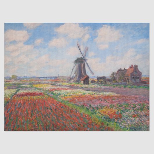 Claude Monet - Tulpenfeld in Holland Seidenpapier (Vorderseite)