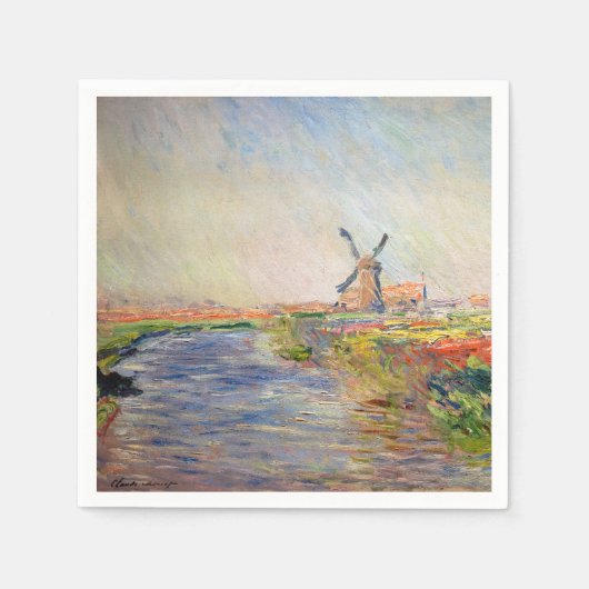 Claude Monet - Tulpenfeld in Holland Serviette (Vorderseite)