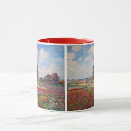 Claude Monet - Tulpenfeld in Holland Tasse (Zentrum)
