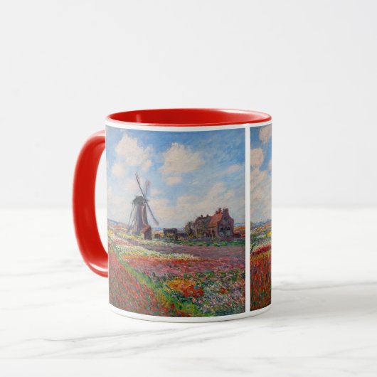 Claude Monet - Tulpenfeld in Holland Tasse (Vorderseite Links)