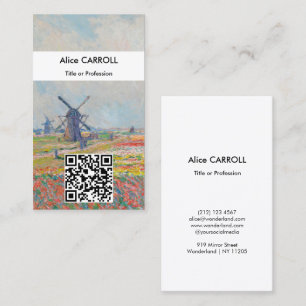 Claude Monet - Tulpenfelder, Den Haag - QR Code Visitenkarte