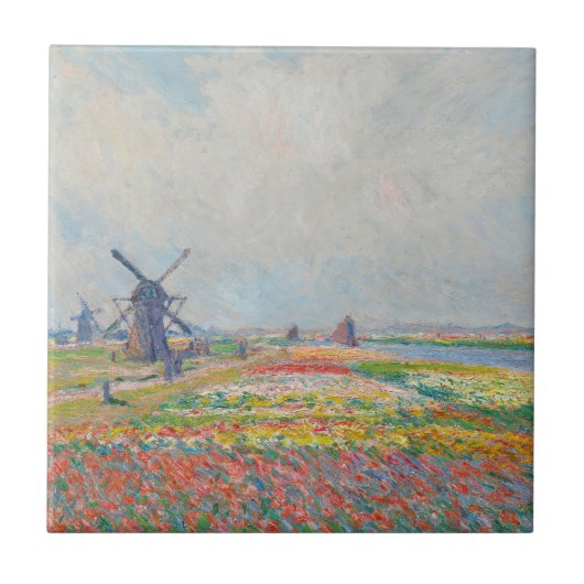 Claude Monet - Tulpenfelder in der Nähe von Den Ha Fliese (Vorderseite)