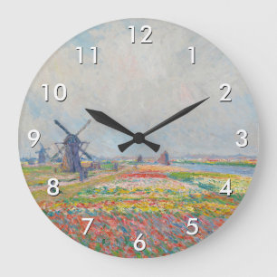 Claude Monet - Tulpenfelder in der Nähe von Den Ha Große Wanduhr