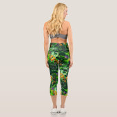 Claude Monet Typ Stilgarten Iris Capri Leggings (Rückseite)