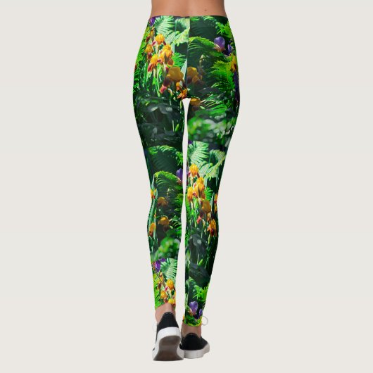 Claude Monet Typ Stilgarten Iris Leggings (Rückseite)