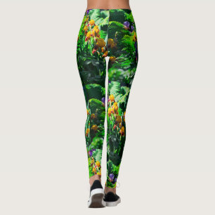 Claude Monet Typ Stilisierter Garten Iris Leggings