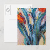 Claude Monet - Vase der Tulipen Postkarte (Vorne/Hinten)