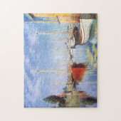Claude Monet: Vergnügungsdampfer in Argenteuil Puzzle (Vertikal)