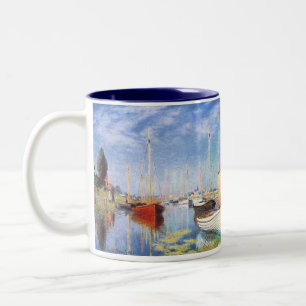 Claude Monet: Vergnügungsdampfer in Argenteuil Zweifarbige Tasse