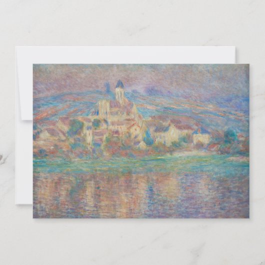 Claude Monet - Vetheuil, Sunset Dankeskarte (Vorderseite)