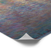 Claude Monet - Vetheuil, Sunset Poster (Ecke)