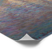 Claude Monet - Vetheuil, Sunset Poster (Ecke)