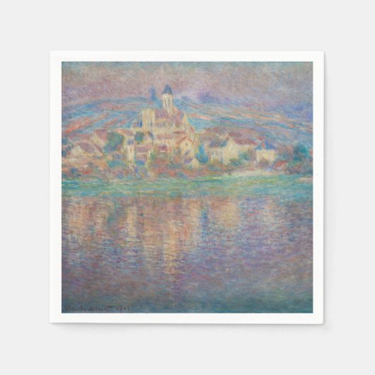 Claude Monet - Vetheuil, Sunset Serviette (Vorderseite)