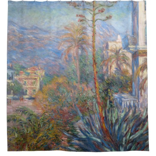 Claude Monet - Villas in Bordighera Duschvorhang (Vorderseite)