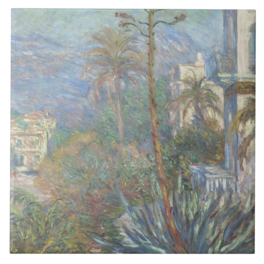 Claude Monet - Villas in Bordighera Fliese (Vorderseite)
