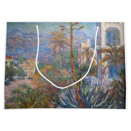 Claude Monet - Villas in Bordighera Große Geschenktüte (Vorderseite)