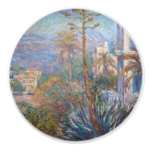 Claude Monet - Villas in Bordighera Keramikknauf (Vorderseite)
