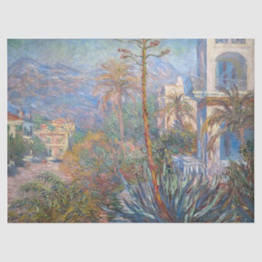 Claude Monet - Villas in Bordighera Seidenpapier (Vorderseite)
