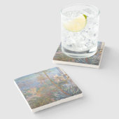 Claude Monet - Villas in Bordighera Steinuntersetzer (Seitenansicht)