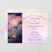 Claude Monet Vintag Water Lilies Wedding Einladung Postkarte (Vorne/Hinten)