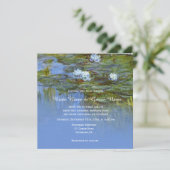 Claude Monet Vintage Wasserlilie Hochzeit Einladung (Stehend Vorderseite)