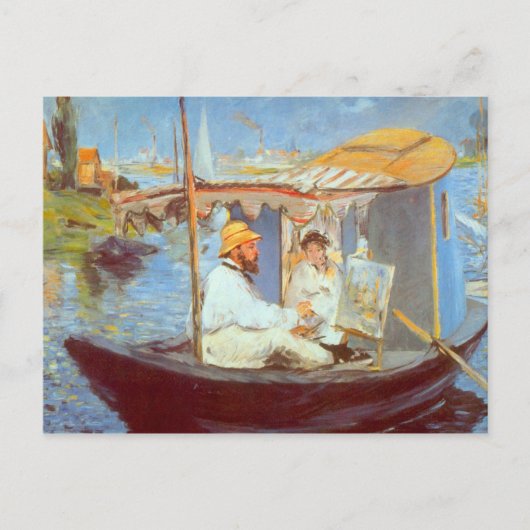 Claude Monet von Edouard Manet Postkarte (Vorderseite)