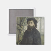 Claude Monet von Pierre-Auguste Renoir Magnet (Vorderseite/Rückseite)