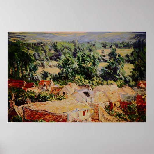 Claude Monet - Vue du village de Giverny Poster (Vorne)