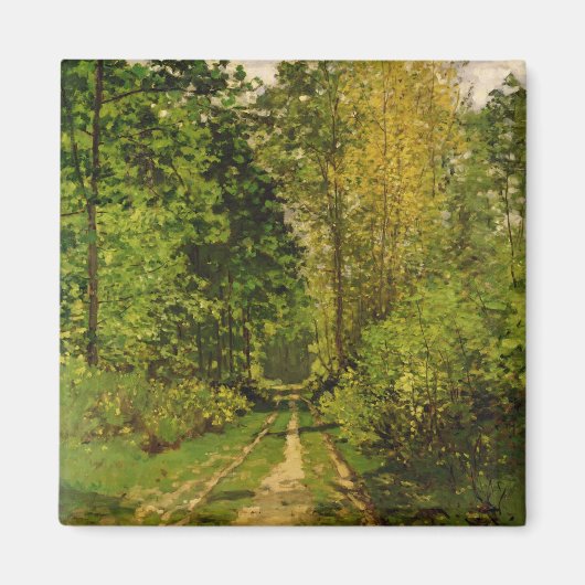 Claude Monet | Waldweg Magnet (Vorne)